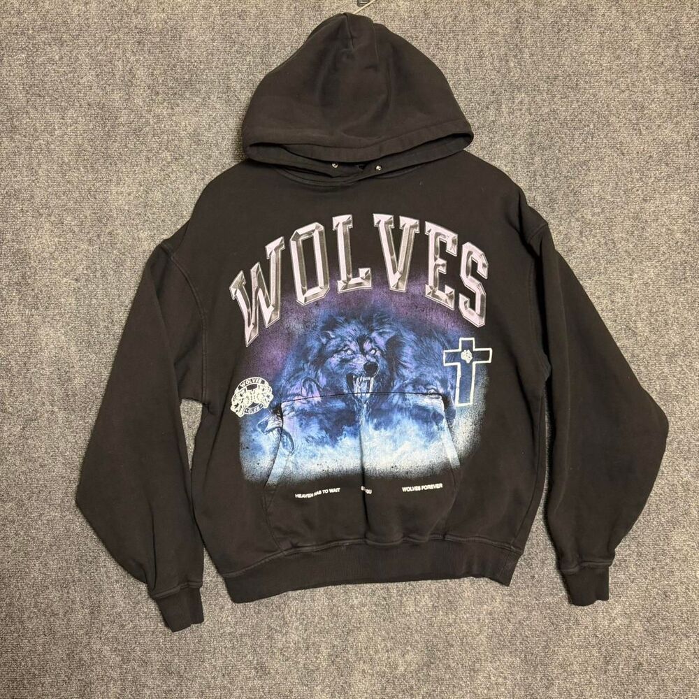 Darc Sport Wolves Club From Above Vintage Pierce Hoodie Black Medium 1000/1000